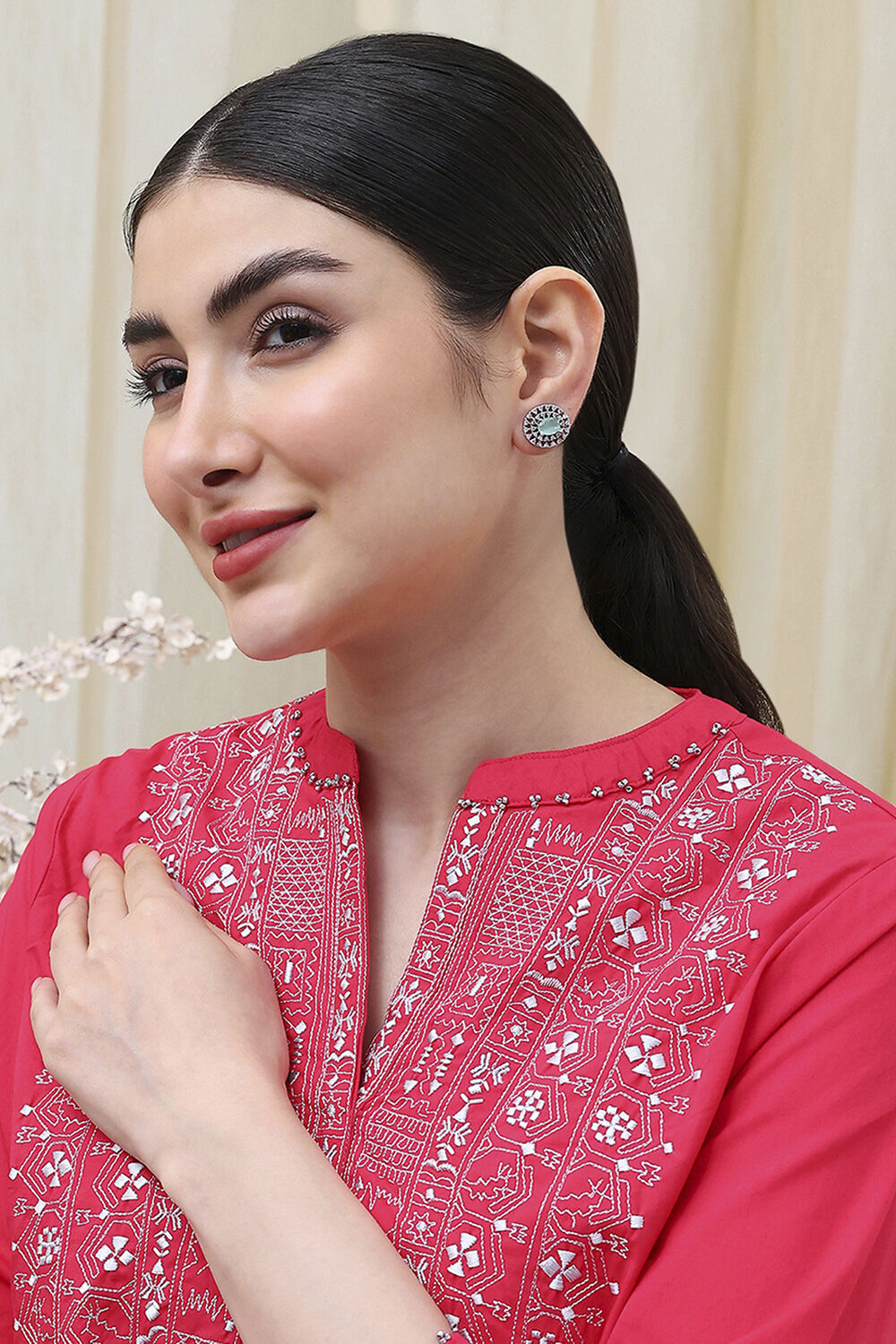 Mint Green Brass Studs image number 3