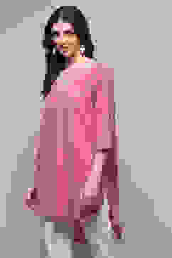 Pink Rayon Straight Kurti image number 2