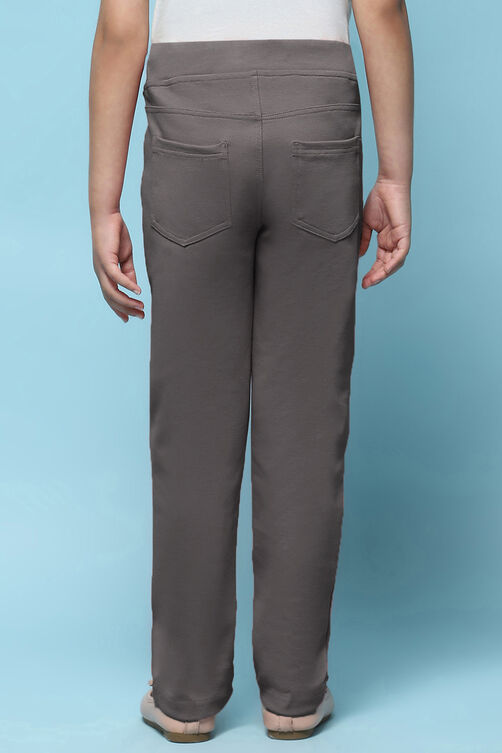 Black Cotton Lycra Skinny Jeggings image number 5