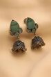 Mint Green Brass Jhumka image number 0