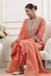 Coral Yarn-Dyed Straight Suit Set