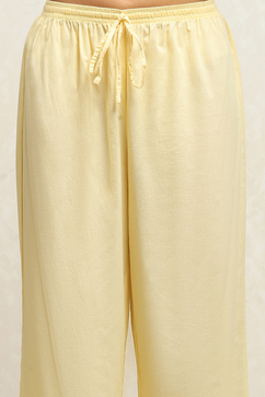 Ecru Cotton Printed Anarkali Kurta Set image number 2