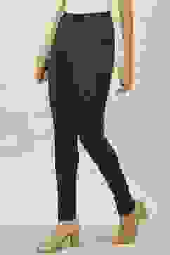 Black Cotton Blend Churidar image number 2