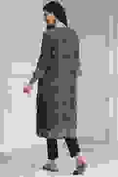 Blue Printed Straight Kurta image number 3