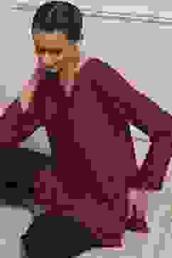 Maroon Black Polyester Straight Printed Kurta image number 0