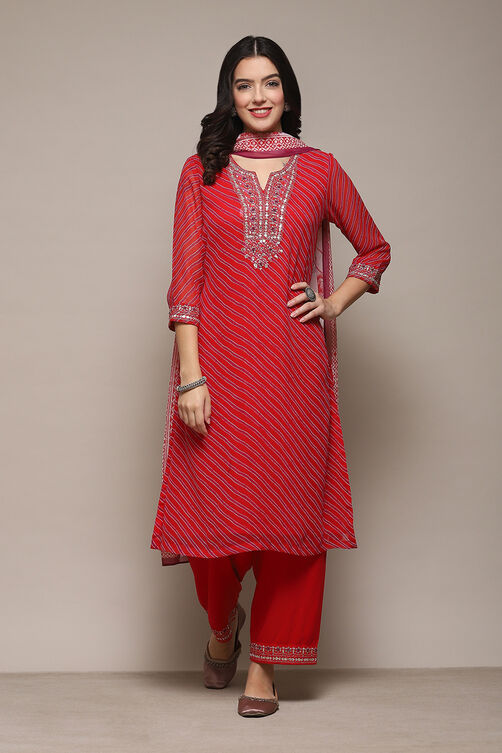 Yellow Viscose Straight Suit set image number 8
