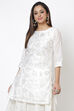 Blue Art Silk Short Yarndyed Kurti image number 2