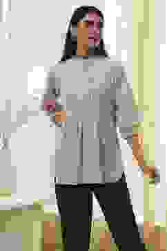 Beige Cotton Yarn-Dyed Short Straight Kurta image number 5