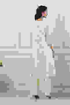 White Poly Chanderi Kalidar Suit Set image number 3