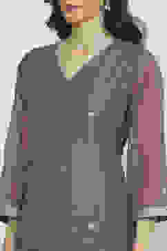 Lavender Chanderi Weave Unstitched Suit Set image number 2