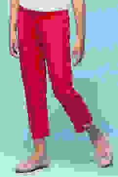 Fuchsia Cotton Lycra Regular Fit Capri image number 2