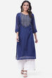 Orange Art Silk Short Yarndyed Kurti image number 0