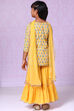 Yellow Cotton Straight Kurta Sharara Suit Set image number 7