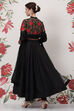 Rohit Bal Ivory Cotton Silk Anarkali Yarndyed Suit Set image number 4