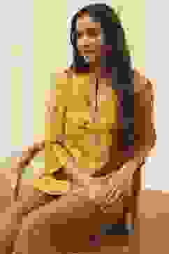 Yellow Art Silk Straight 2 Piece Set image number 7