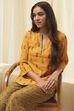 Yellow Art Silk Straight 2 Piece Set image number 7