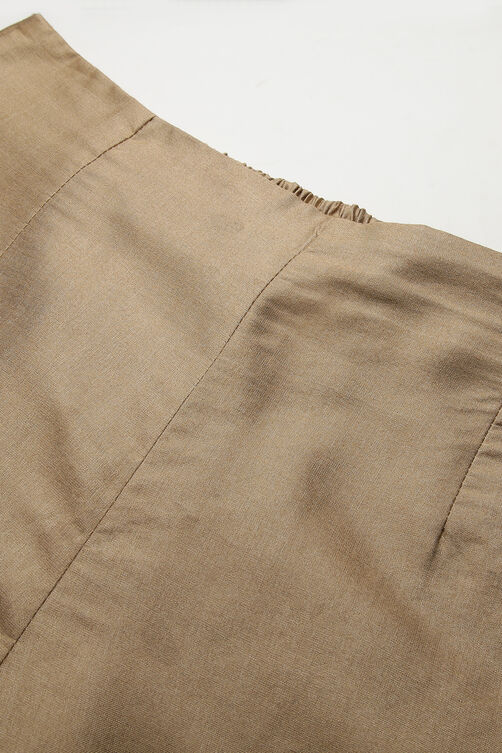 Brown Viscose Silk Pants image number 1