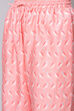 Blush Pink Straight Cotton Three Piece Printed Sleepwear Set image number 2