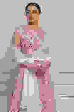 Ivory Polyester Printed Regular Lehenga Set image number 7