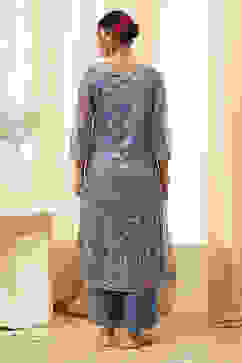 Light Blue Net Layered Suit Set image number 4