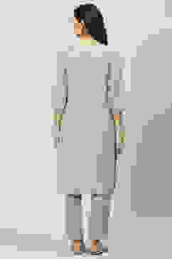 Sap Green Art Silk A-Line 2 Piece Set image number 4