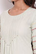 Mint Green Cotton Flax Kurta image number 1