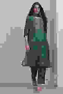 Green Modal Straight Suit Set image number 7