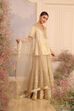 Beige Viscose Peplum Embroidered Lehenga Set image number 5