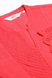 Peach Cotton Flax Kurta image number 1