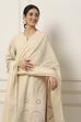 Beige Cotton All-Over Floral Straight Suit Set image number 7