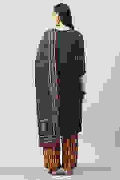 Navy LIVA A-Line Kurta Palazzo Suit Set image number 4