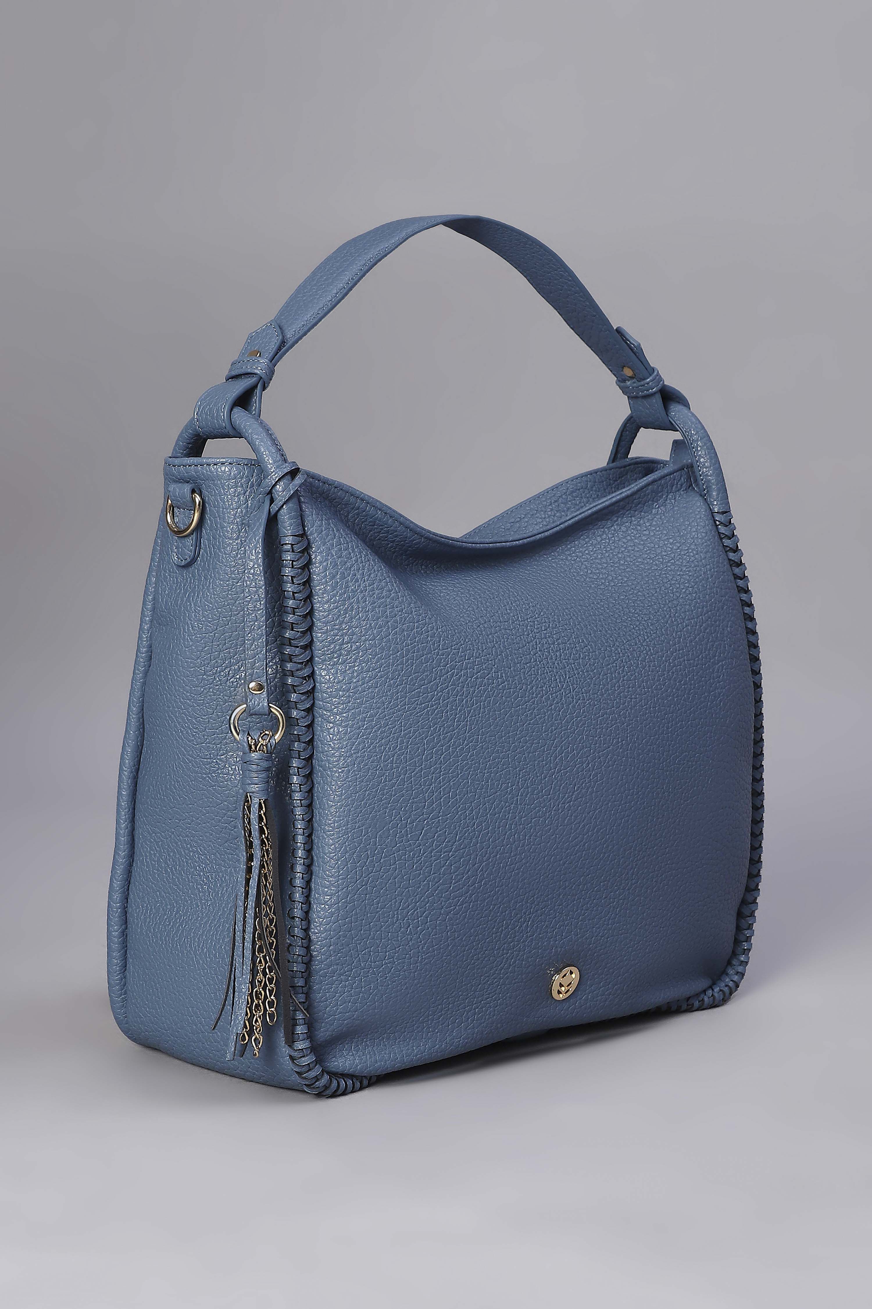 Teal PU Hobo Bag image number 3