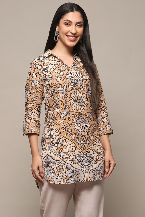 Blue Rayon Straight Kurti image number 4