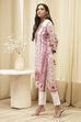 Peach Rayon A-Line Printed Kurta image number 2