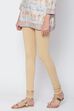 Beige Cotton Solid Churidar image number 2
