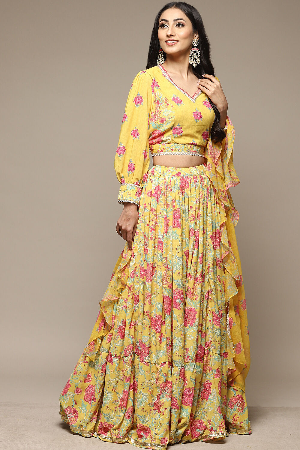 Yellow Modal Lehenga Set image number 7