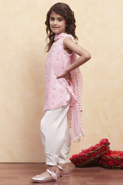 Pink Cotton Straight Suit Set image number 3