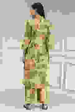 Green Printed Kurta Pants Co-ord Set image number 4