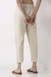 Light Beige Cotton Narrow Pants image number 5