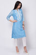 Peach Straight Kurta image number 3