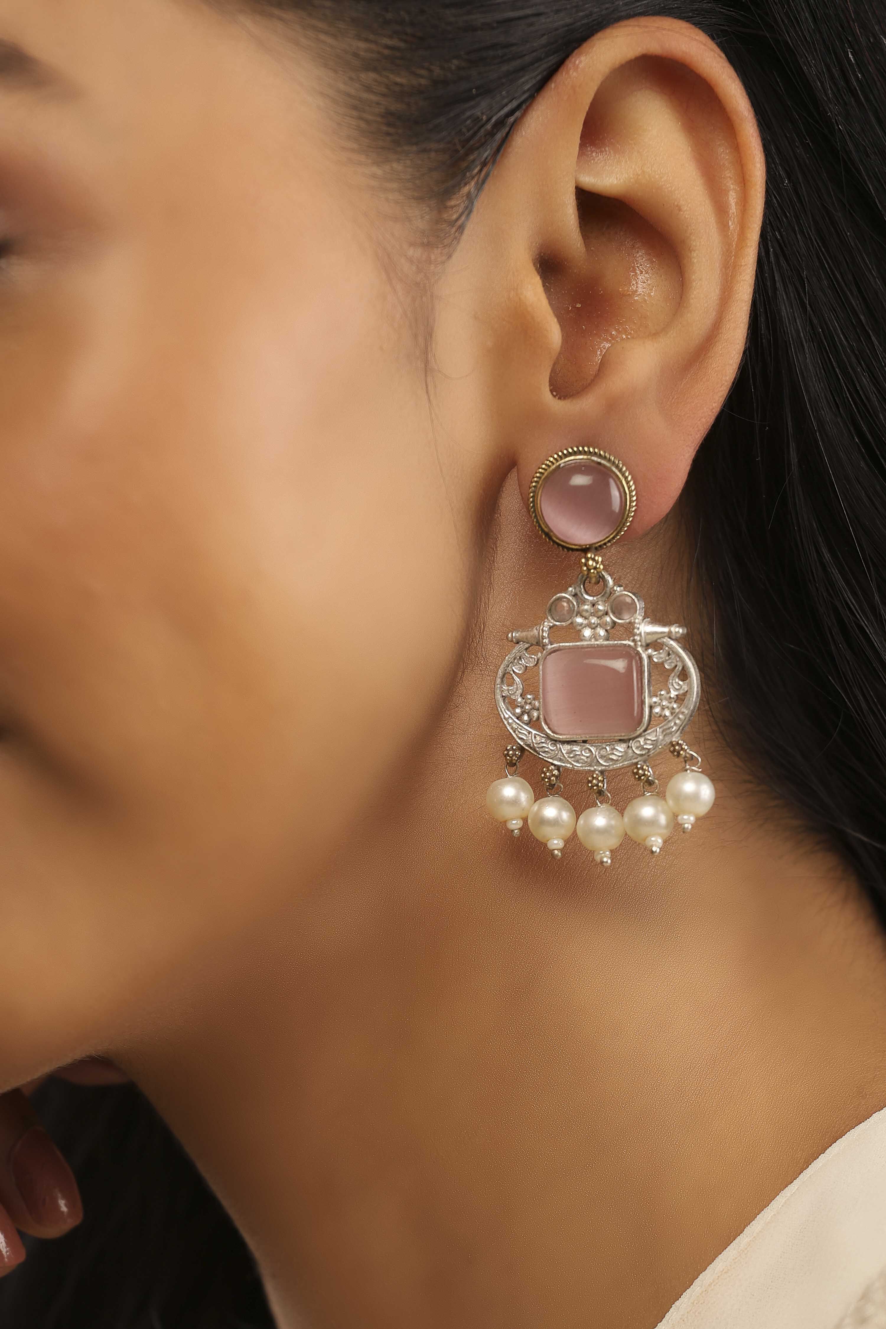 Light Pink Brass Drop & Danglers image number 1