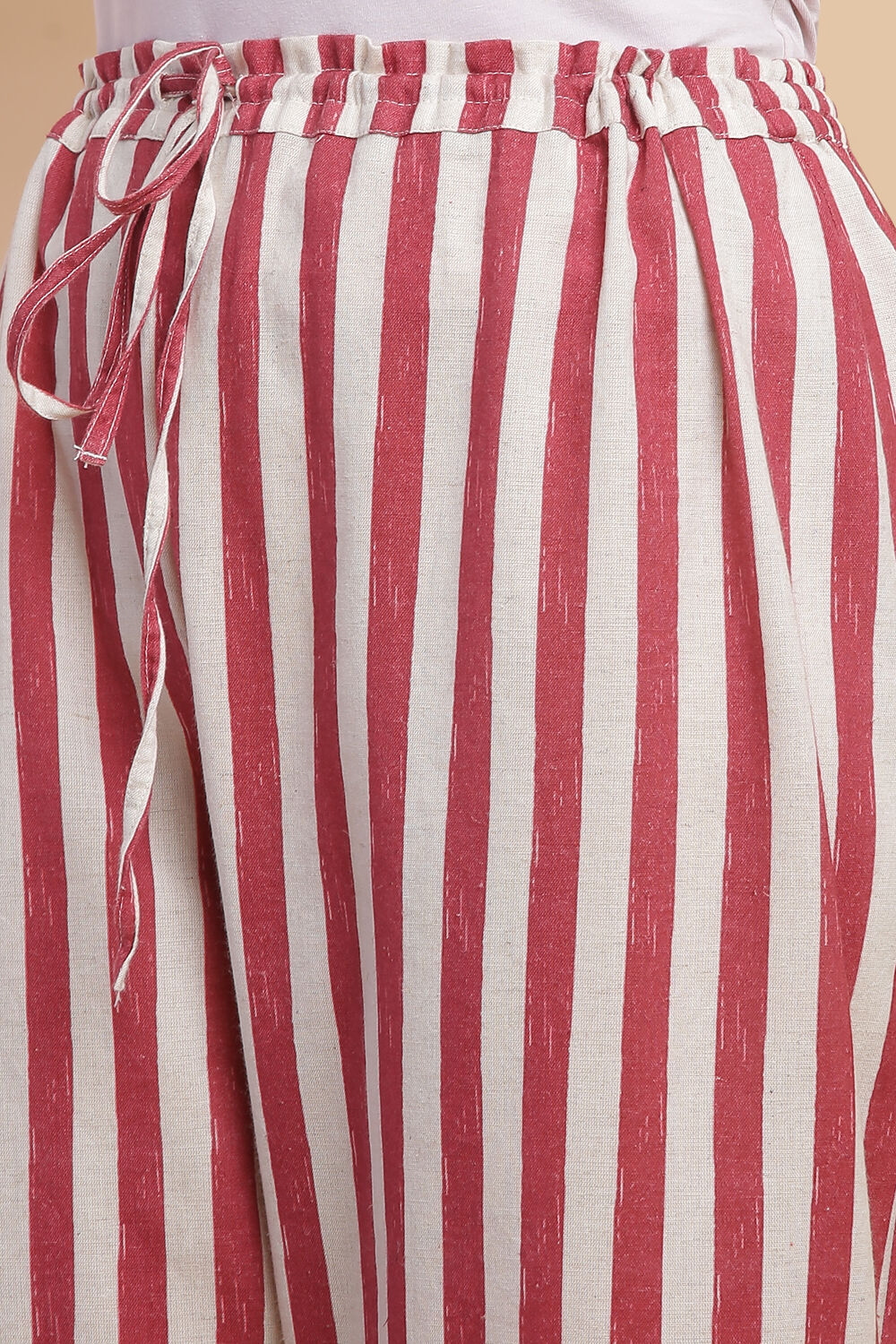 Natural Berry Cotton Flax Straight Kurta Pants Set image number 2