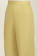 Mustard Net Hand Embroidered Unstitched Suit Set image number 3