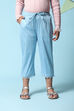 Pink Cotton Blend Capris image number 6