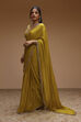 Lime Polyester Dyed Saree image number 2