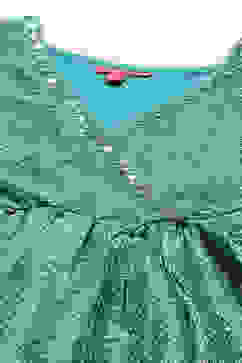 Green Polyester Gathered Printed 2 Piece Set image number 1