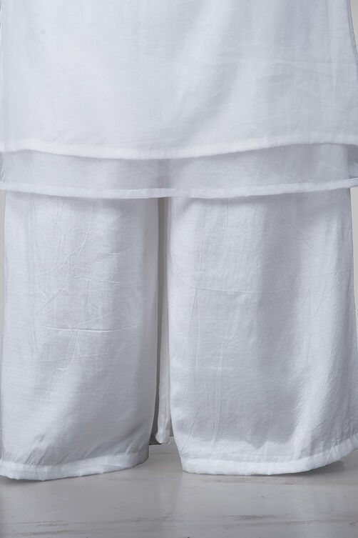 White Organza Easy Stitch Suit Set image number 3