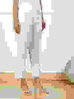 White Cotton Solid Pant image number 3