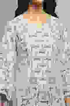 White Cotton Straight Kurta image number 1