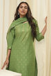 Blue Cotton Straight Kurta Palazzo Suit Set image number 0